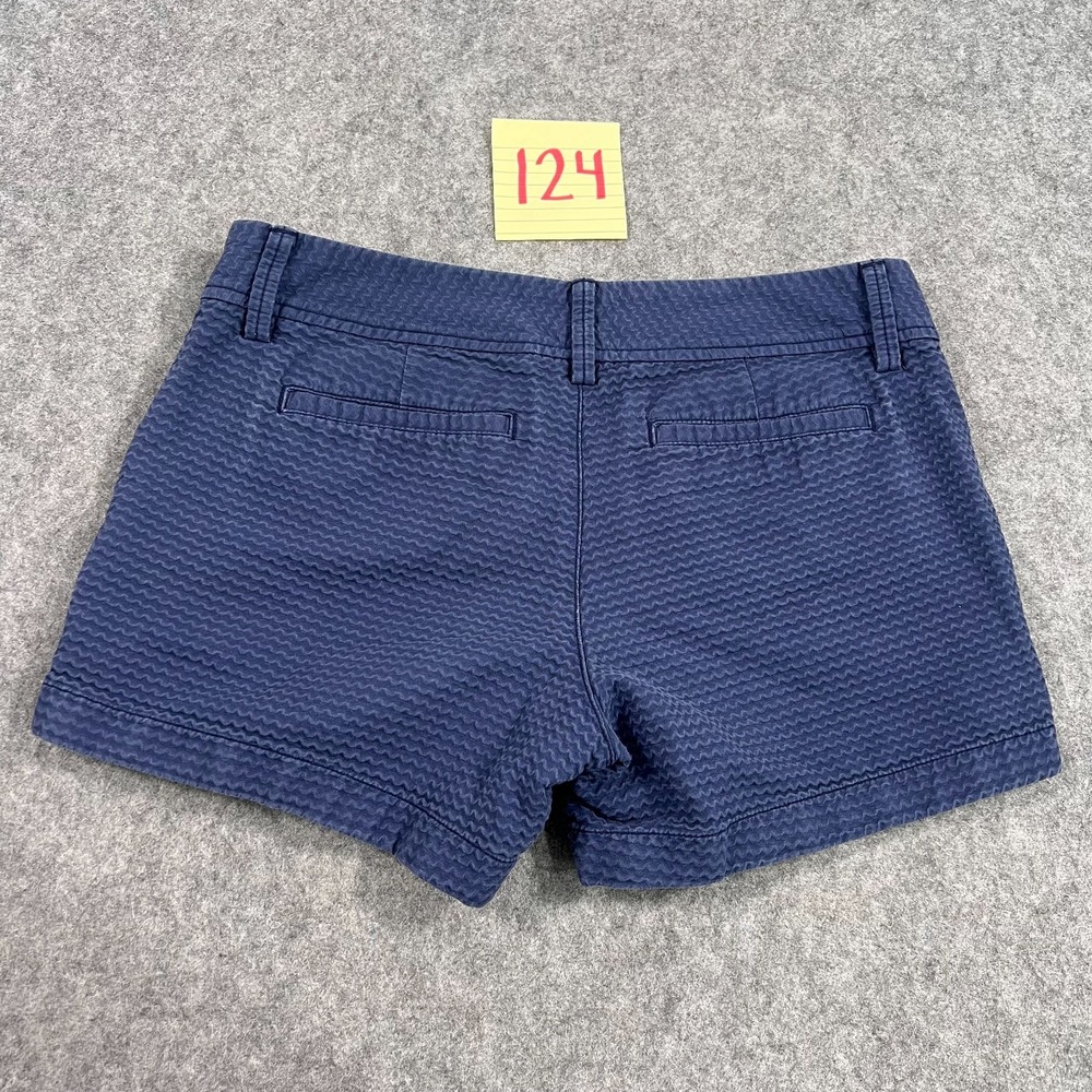 Lilly Pulitzer Navy Blue Textured The Callahan Chino Shorts Women's Size 4 - Picture 7 of 7